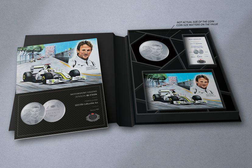 Stříbrná mince 1kg   Jenson Button - galerie #1