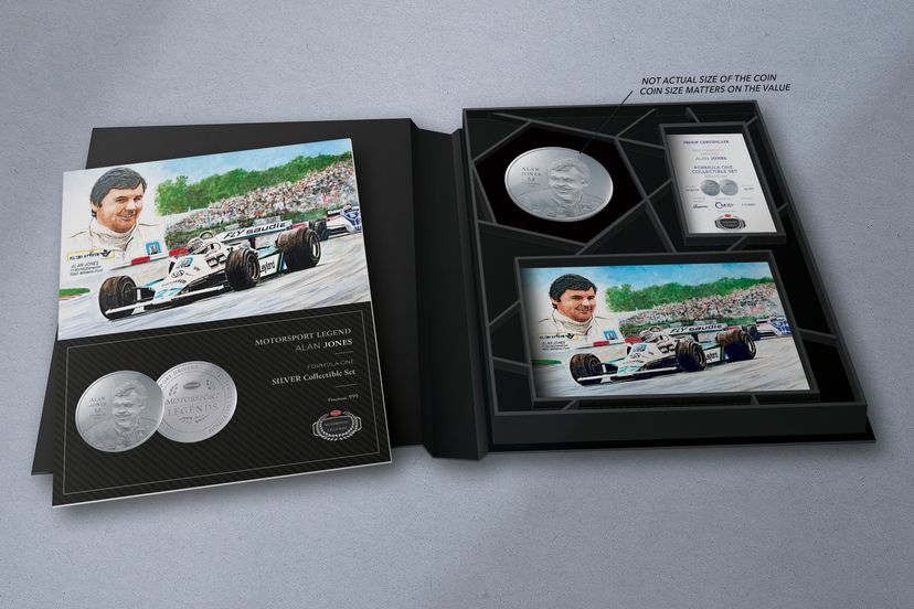 Stříbrná mince 5oz  Alan Jones - galerie #1