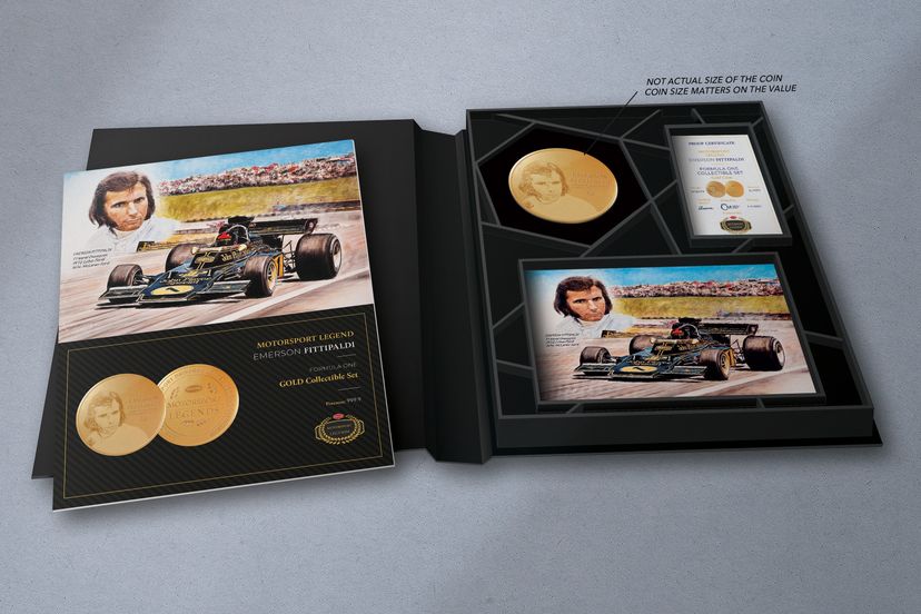 Zlatá mince 5oz  Emerson Fittipaldi - galerie #1