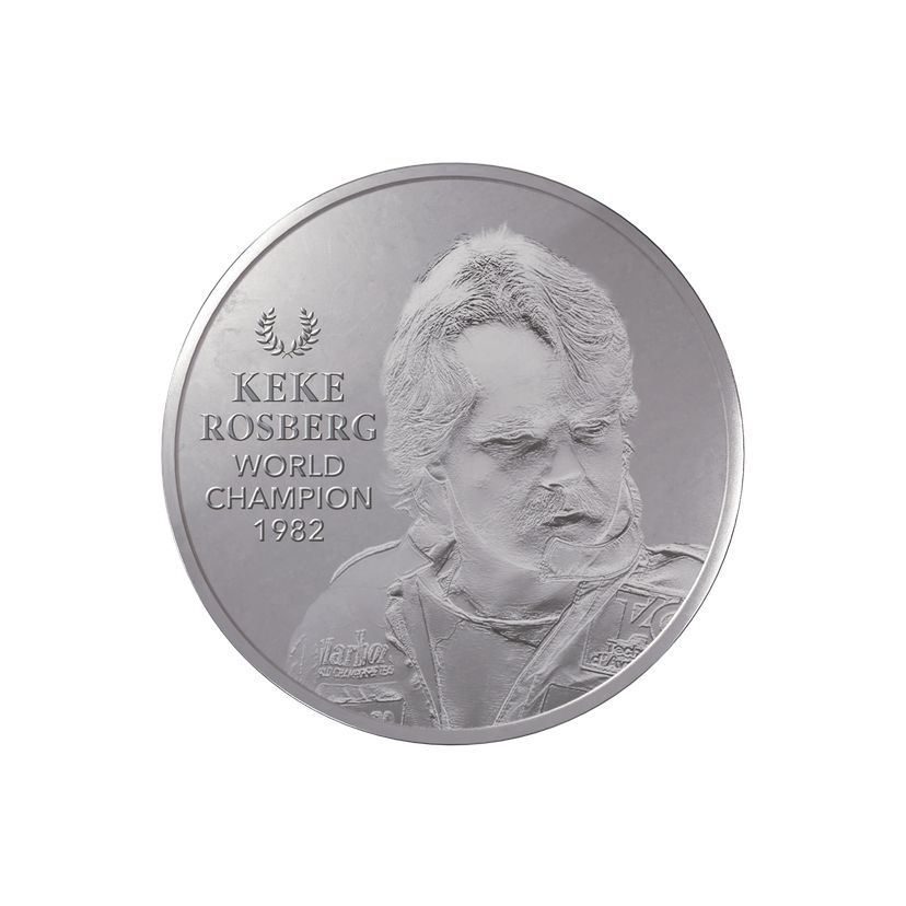 Stříbrná mince 5oz  Keke Rosberg