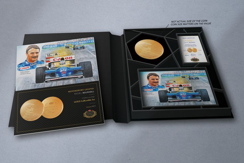 Zlatá mince 5oz  Nigel Mansell - galerie #1