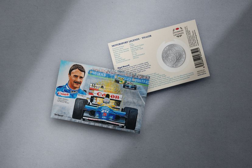 Stříbrný tolar 1oz Nigel Mansell - galerie #1