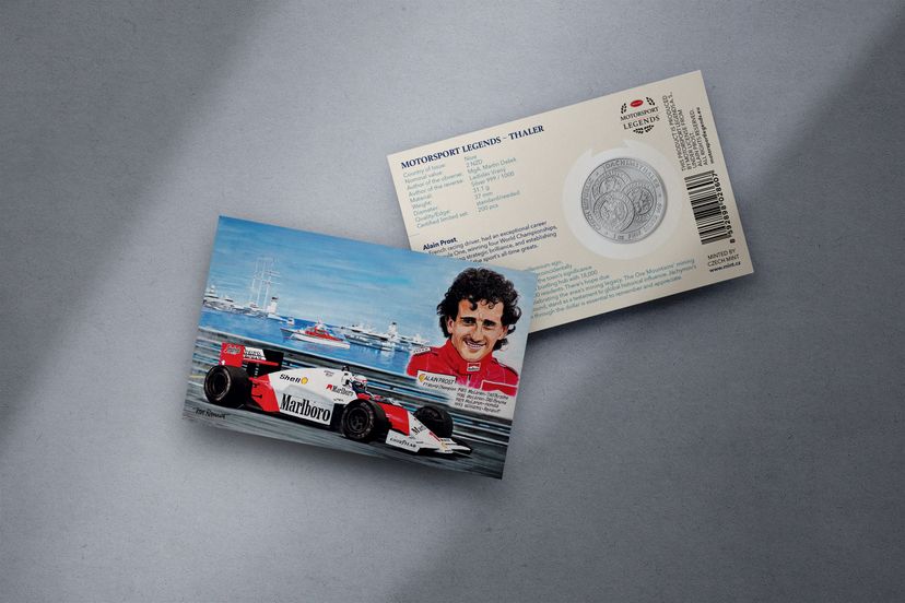 Stříbrný tolar 1oz Alain Prost - galerie #1