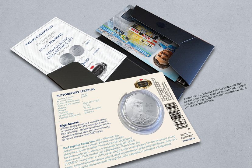 Stříbrná mince 1oz  Nigel Mansell - galerie #1