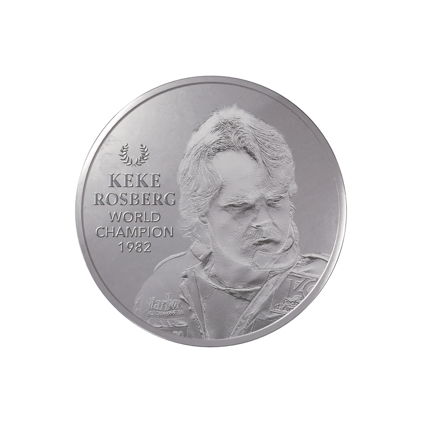 Stříbrná mince 1kg  Keke Rosberg